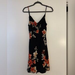 Mahina Black Floral Mini Dress